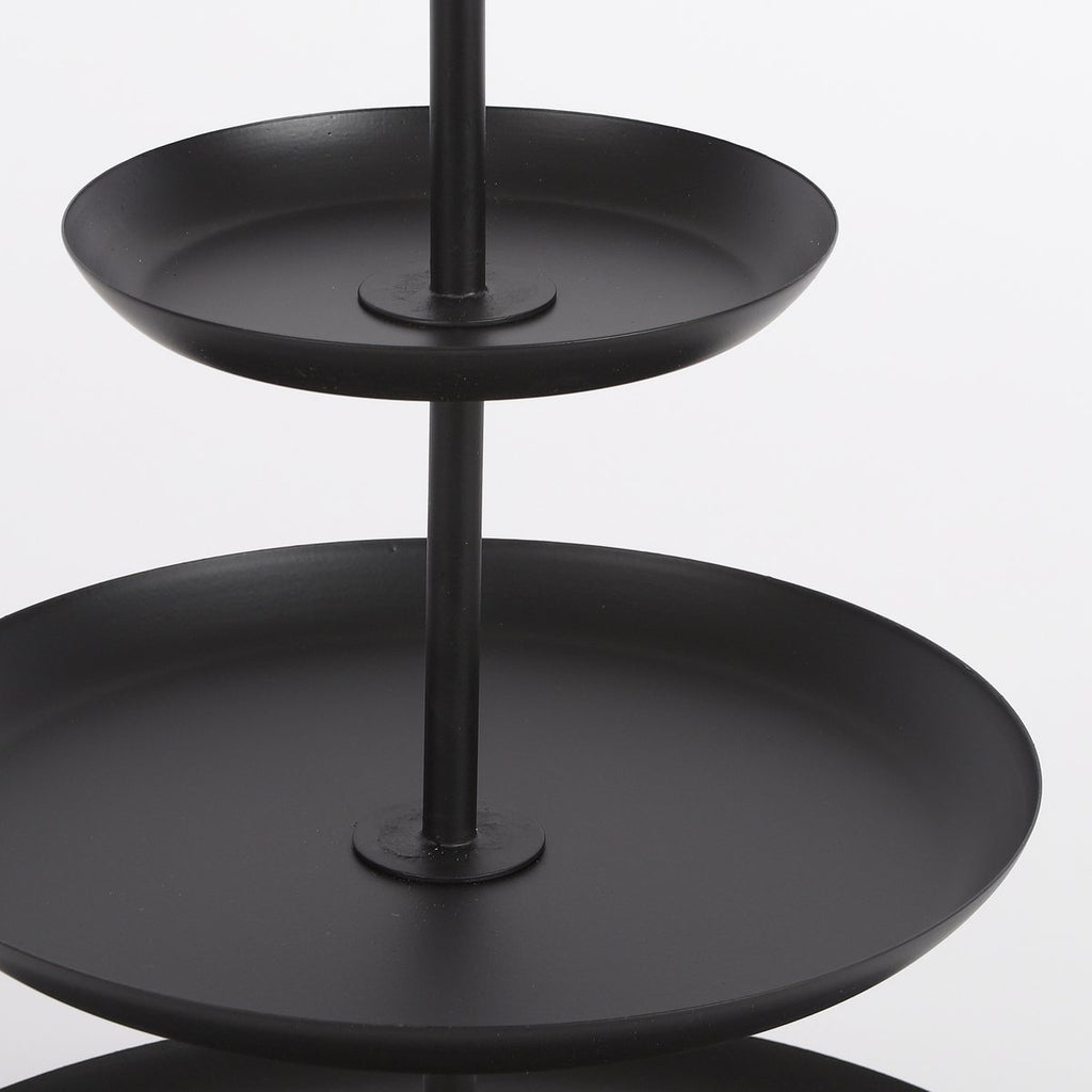 RAMA ETAGERE MIT 3 EBENEN (SCHWARZ) - 55cm