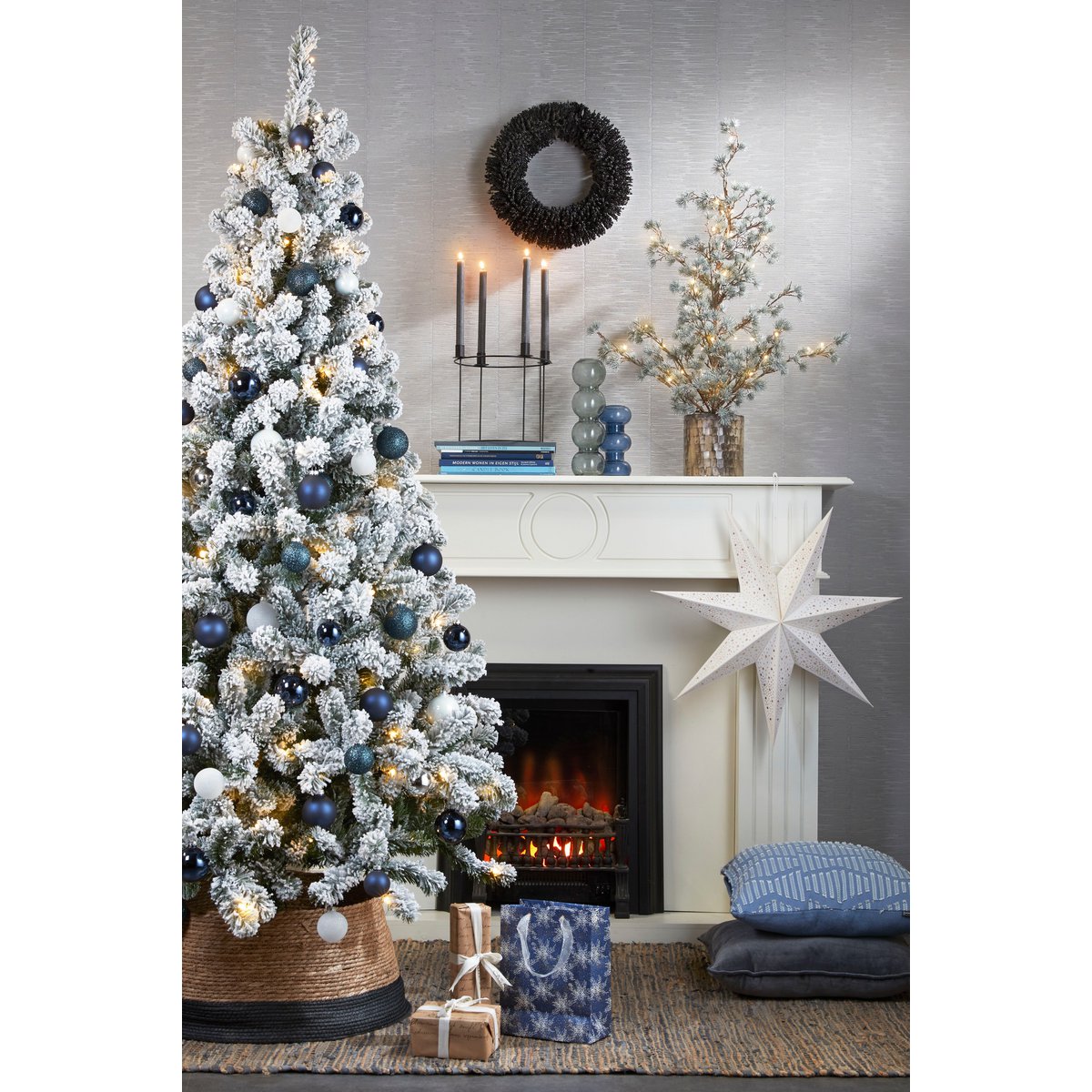 WEIHNACHTSBAUMROCK AUS SEEGRAS (SCHWARZ) - Ø58 cm