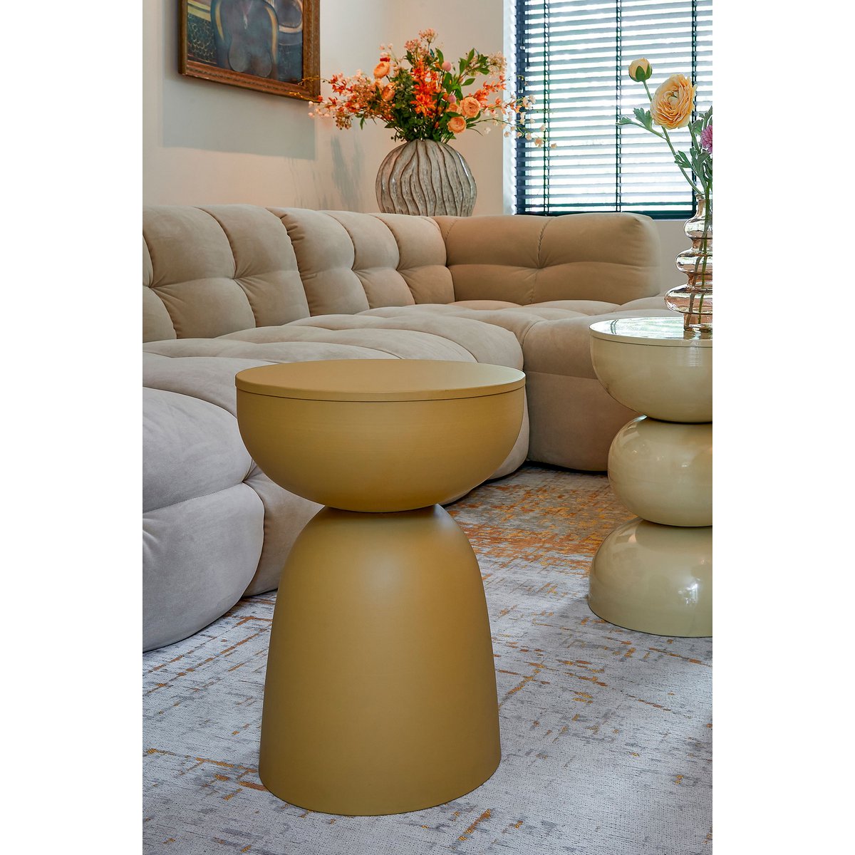 ELLIOT BEISTELLTISCH (GELB) - Ø32 cm