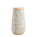 LÄNGLICHE TERRAKOTTA-VASE (GRAU) - 26cm