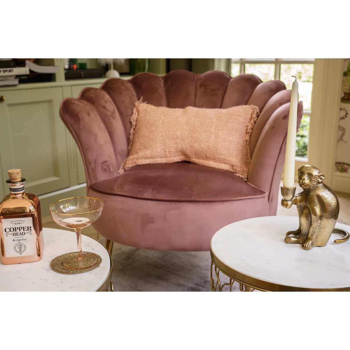 HANDGEWEBTER KISSENBEZUG (LACHSROSA) - 30 x 50cm