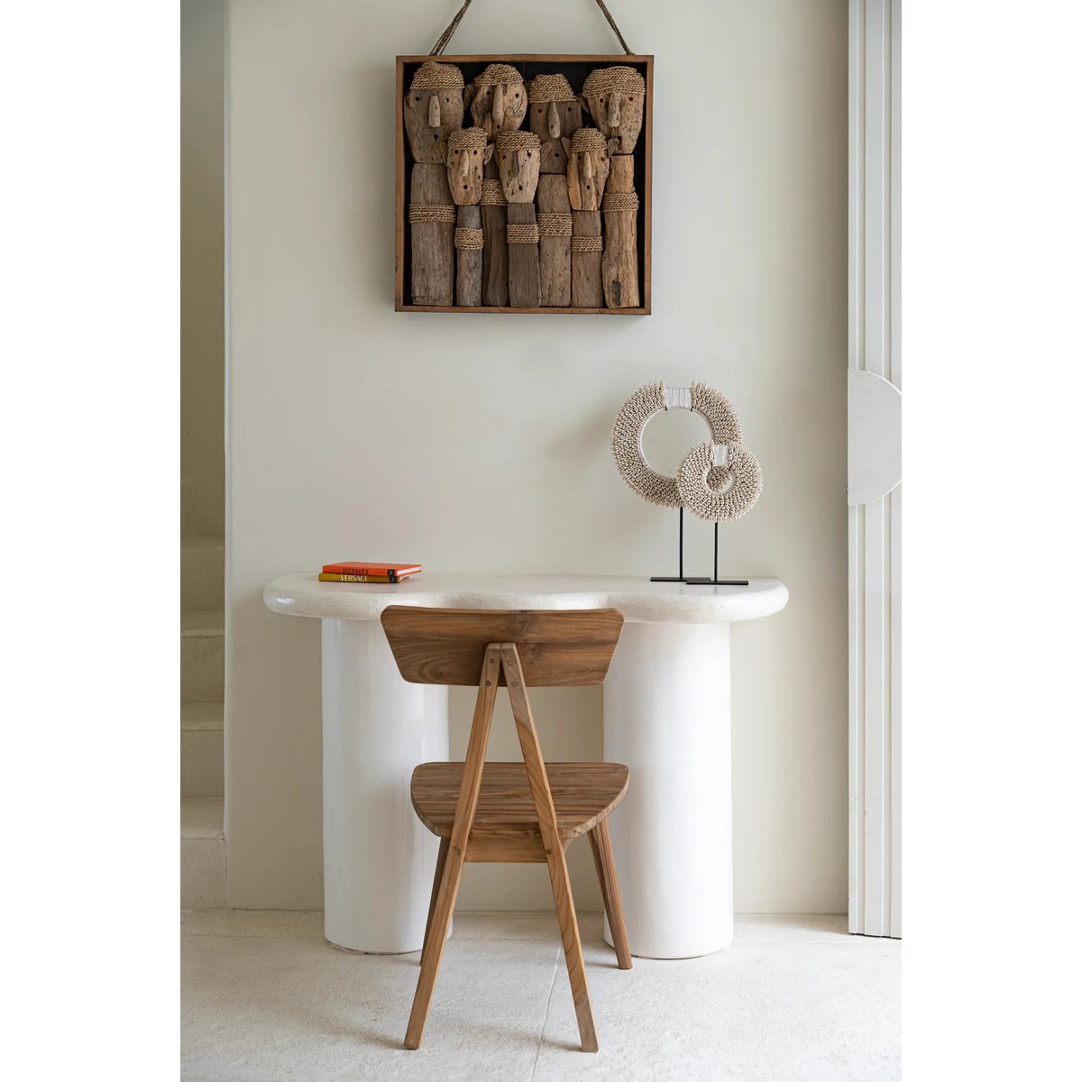 PAPUA SHELL DISC AUF STÄNDER - 45cm