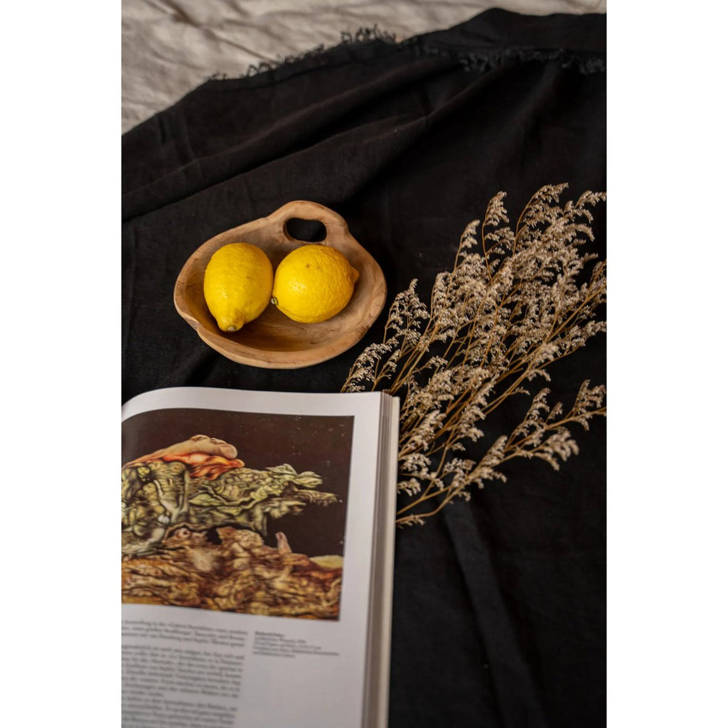 LEINENTISCHDECKE (SCHWARZ) - 150x250cm