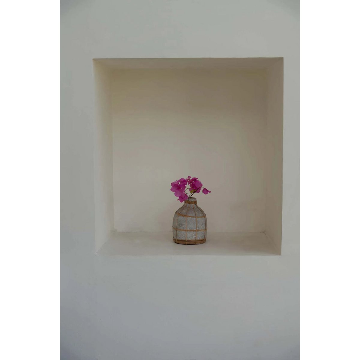 BAUCHIGE TERRAKOTTA-VASE (GRAU) - 19cm