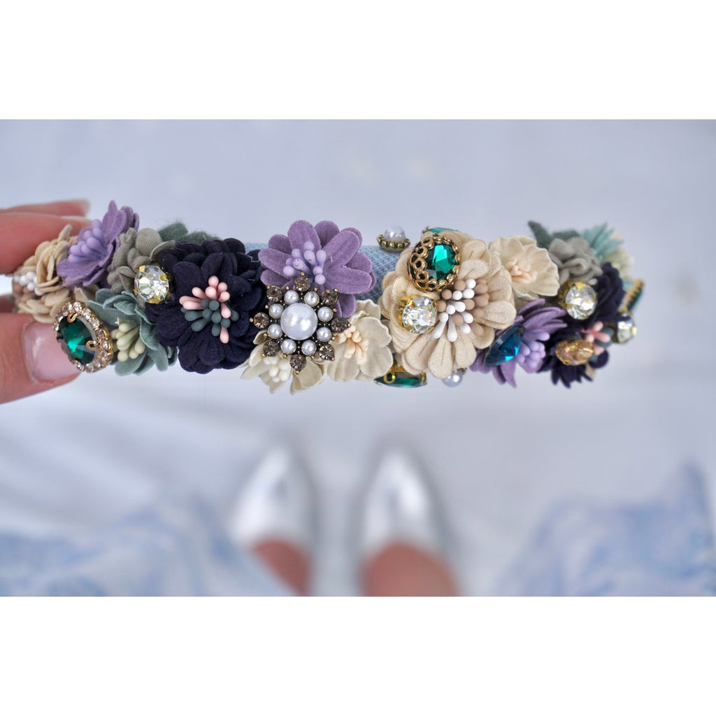 HAARREIF BLUMEN - HELLBLAU