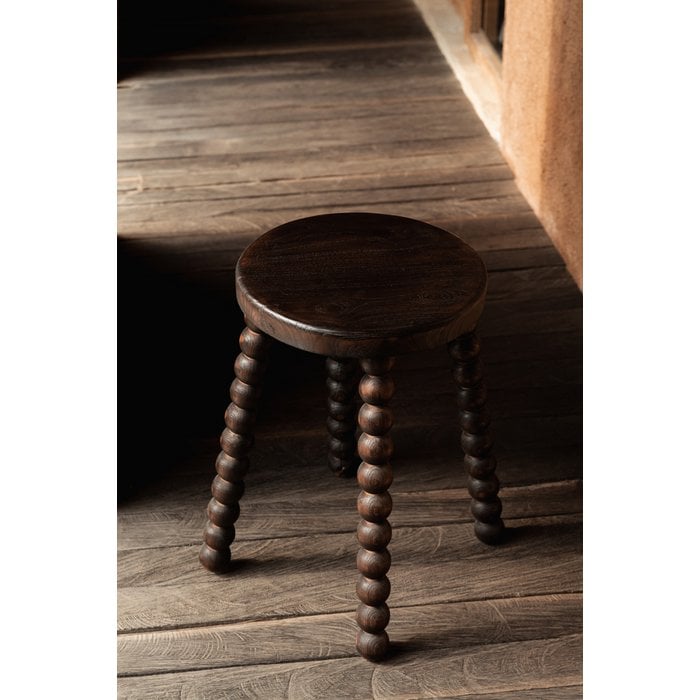 DANGO HOCKER AUS MANGOHOLZ
