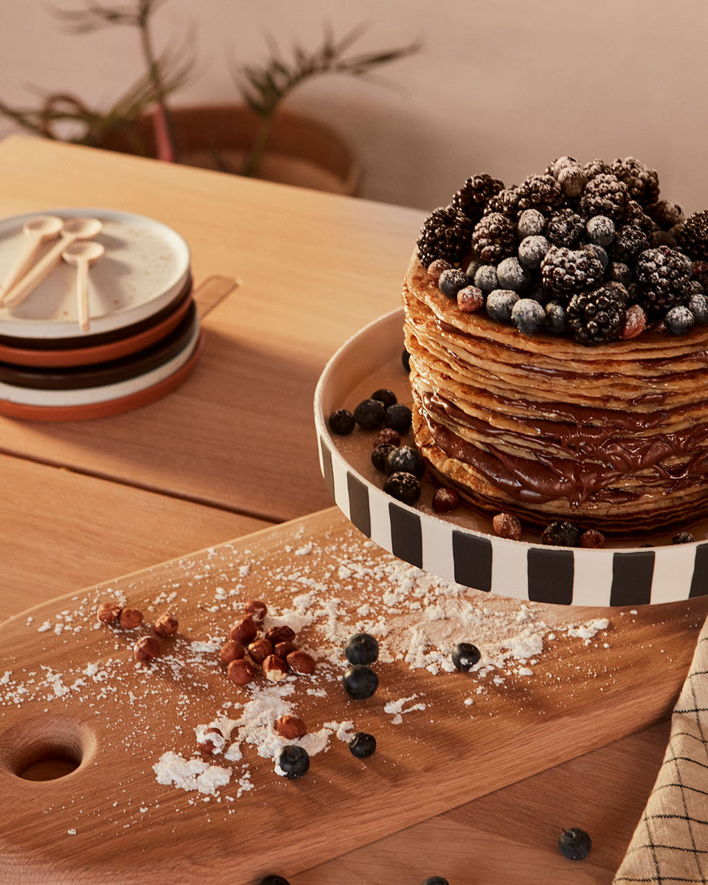 TOPPU SERVIERPLATTE (SCHWARZ/WEIß) - Ø20cm